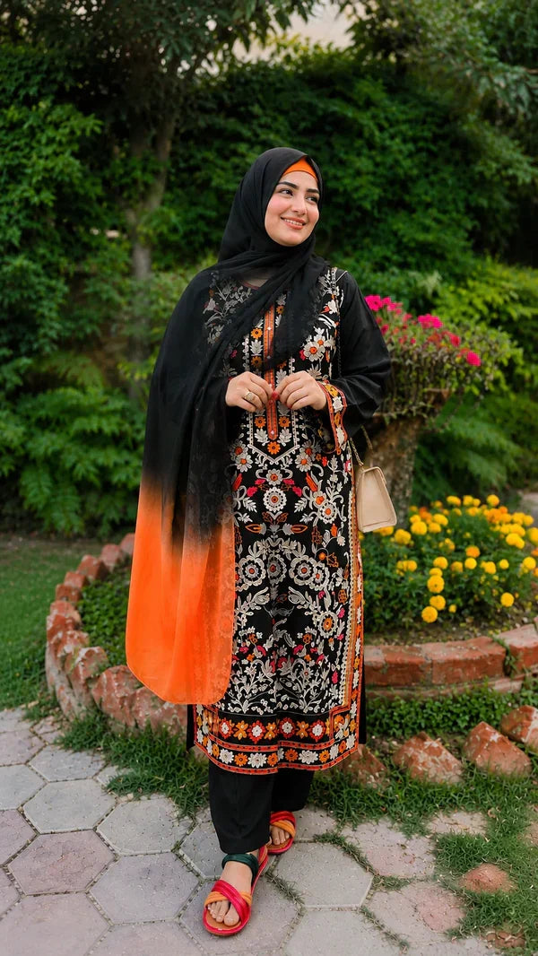 Murawat Black Emb 3pc